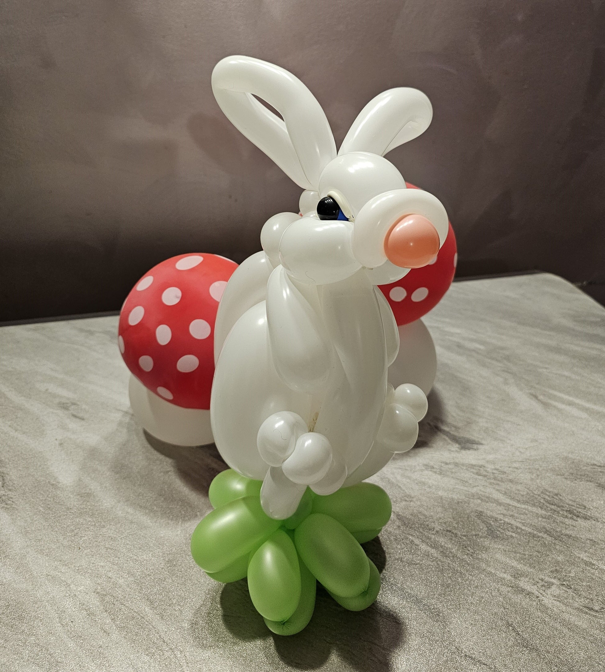 White Bunny Hopper Custom Balloon Decor