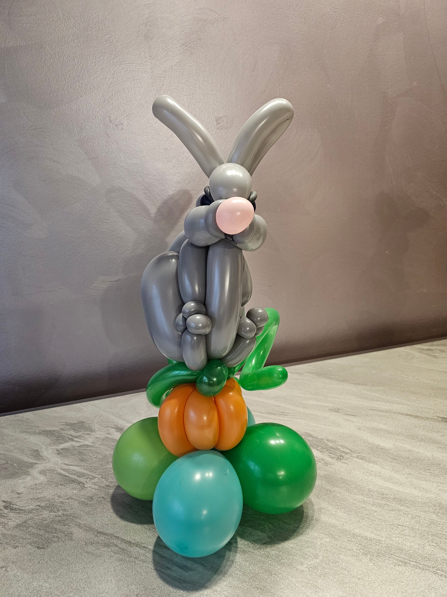 Gray Bunny Hopper Custom Balloon Decor