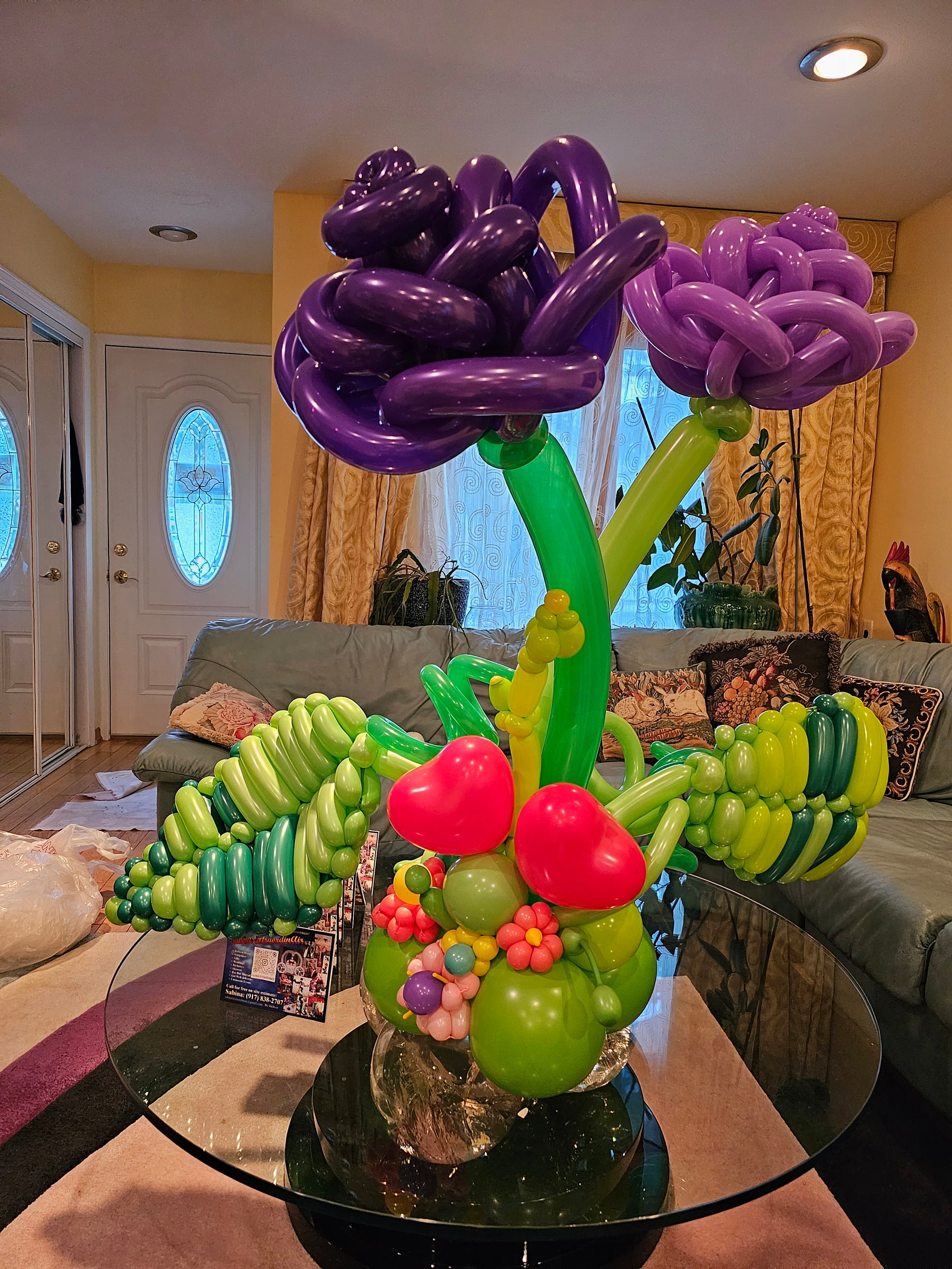 Purple Custom Balloon Art Decor