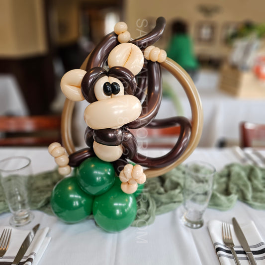 Brown Monkey Custom Balloon Art Decor