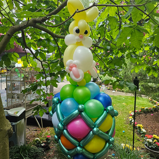 Easter Bunny on The Egg Custom Balloon Art Decor
