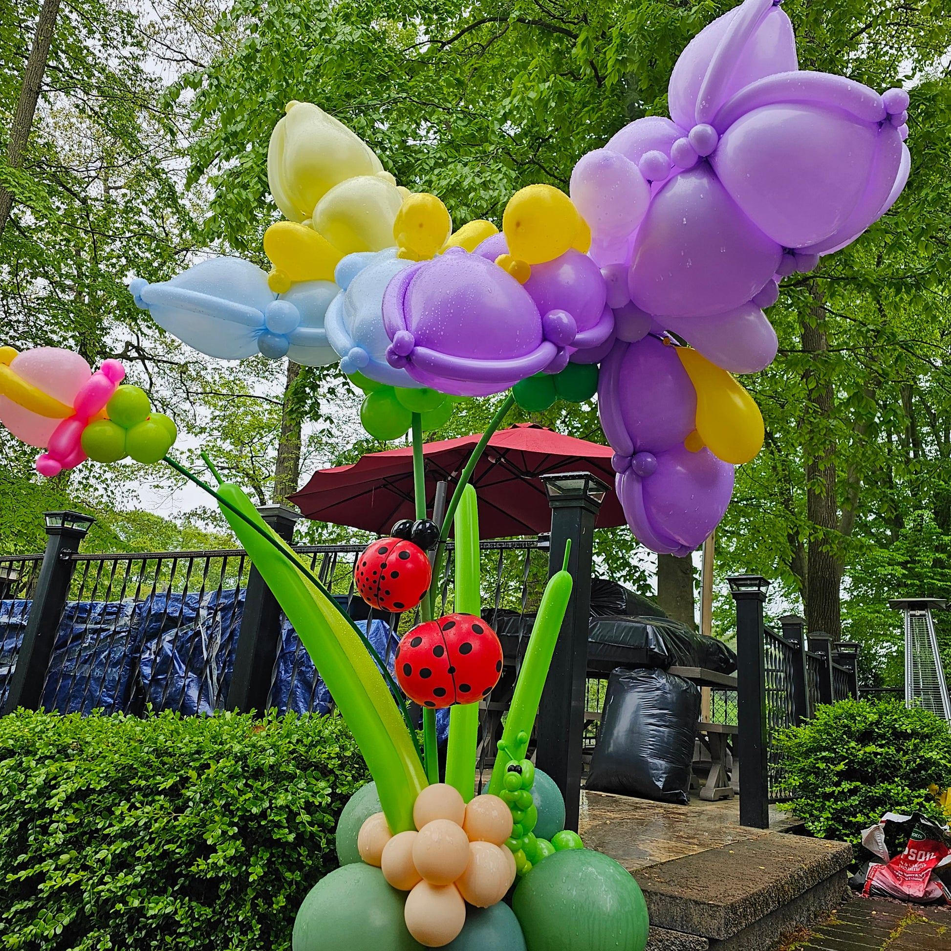 Iris Flower Custom Balloon Art Decor