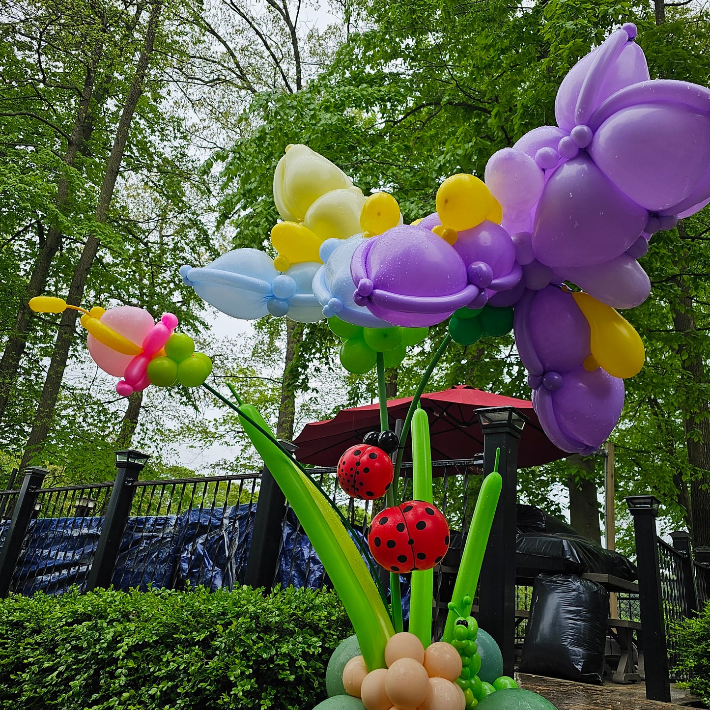 Iris Flower Custom Balloon Art Decor