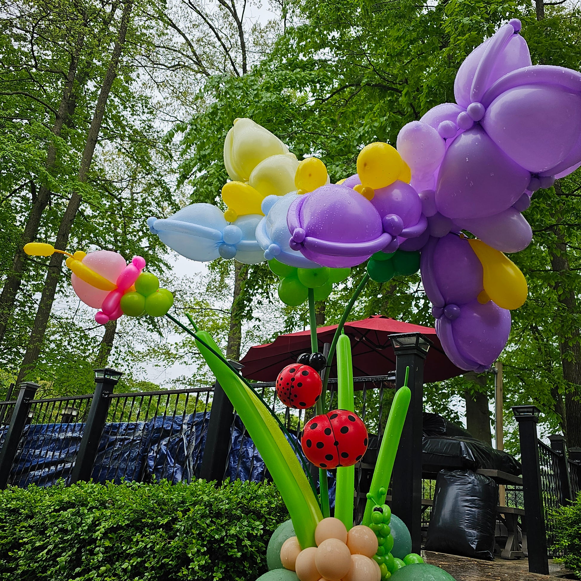 Iris Flower Custom Balloon Art Decor