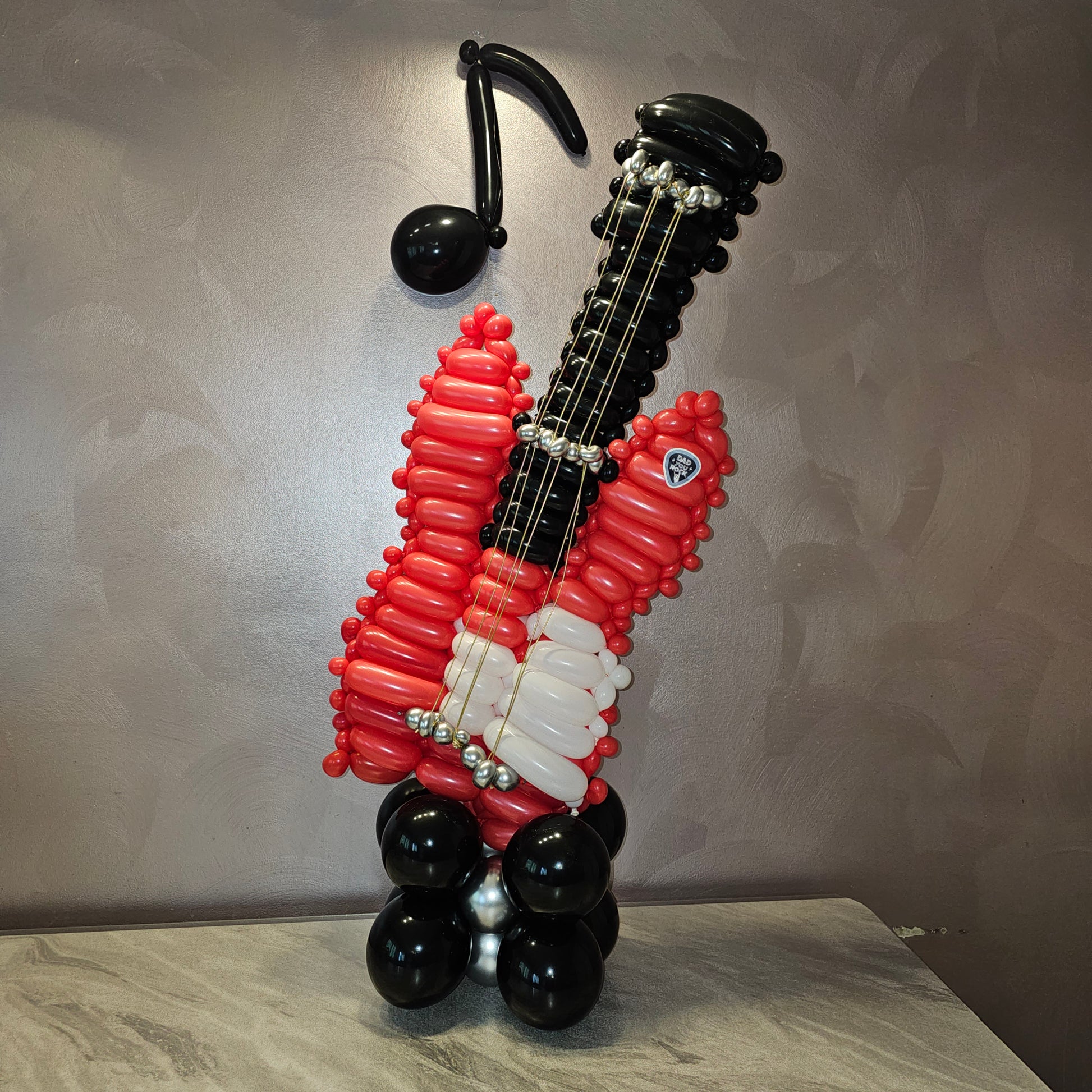 Red Guitar Custom Ballon Art Decor