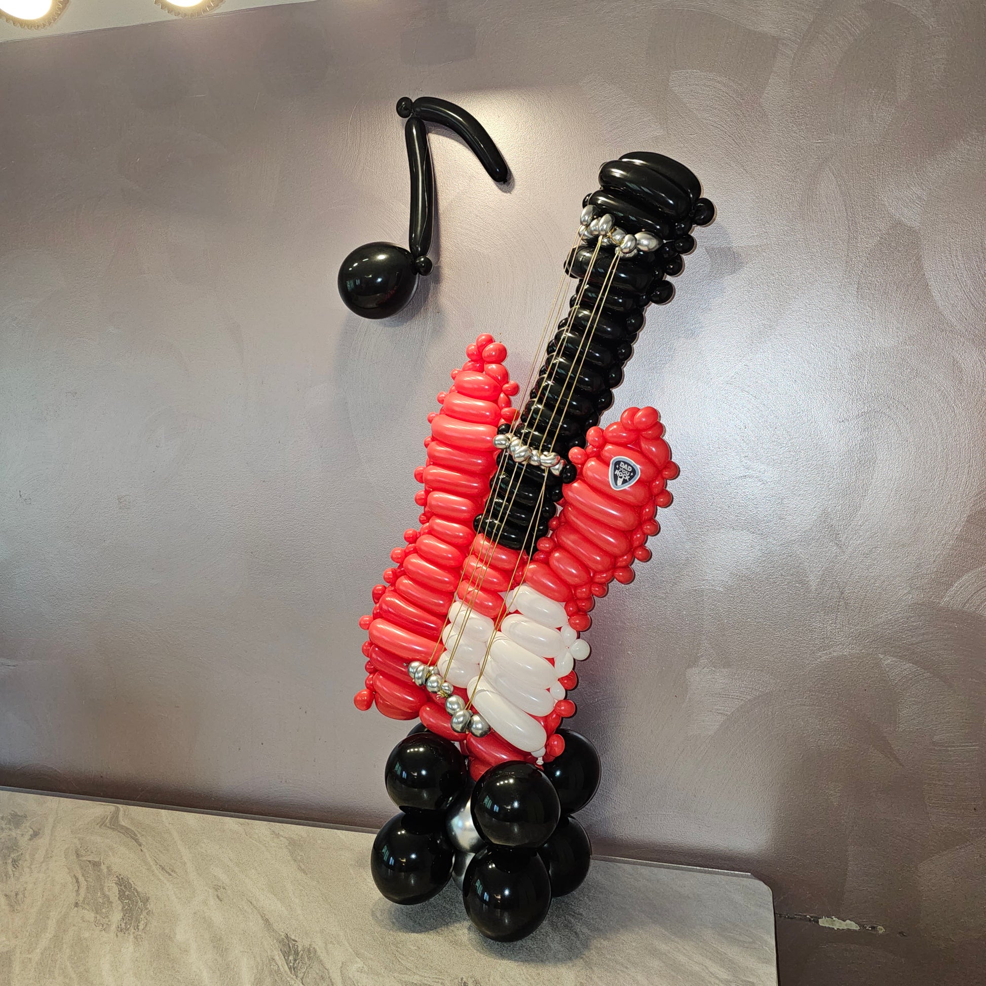 Red Guitar Custom Ballon Art Decor