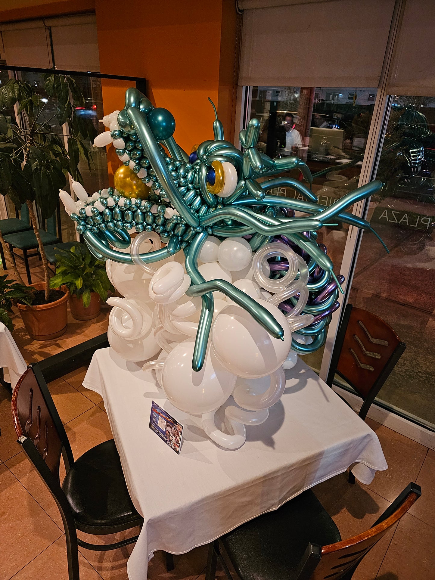 Green Wooden Dragon Custom Balloon Art Decor