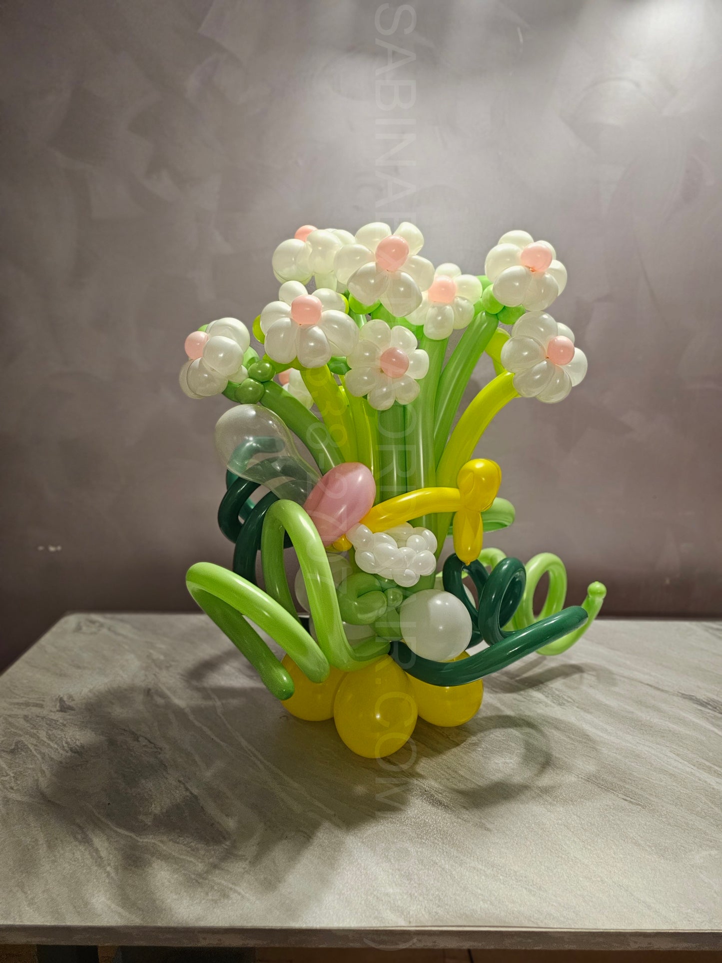 Pink Daisy Custom Balloon Art Decor