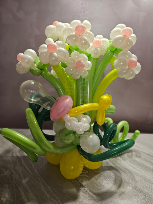 Pink Daisy Custom Balloon Art Decor