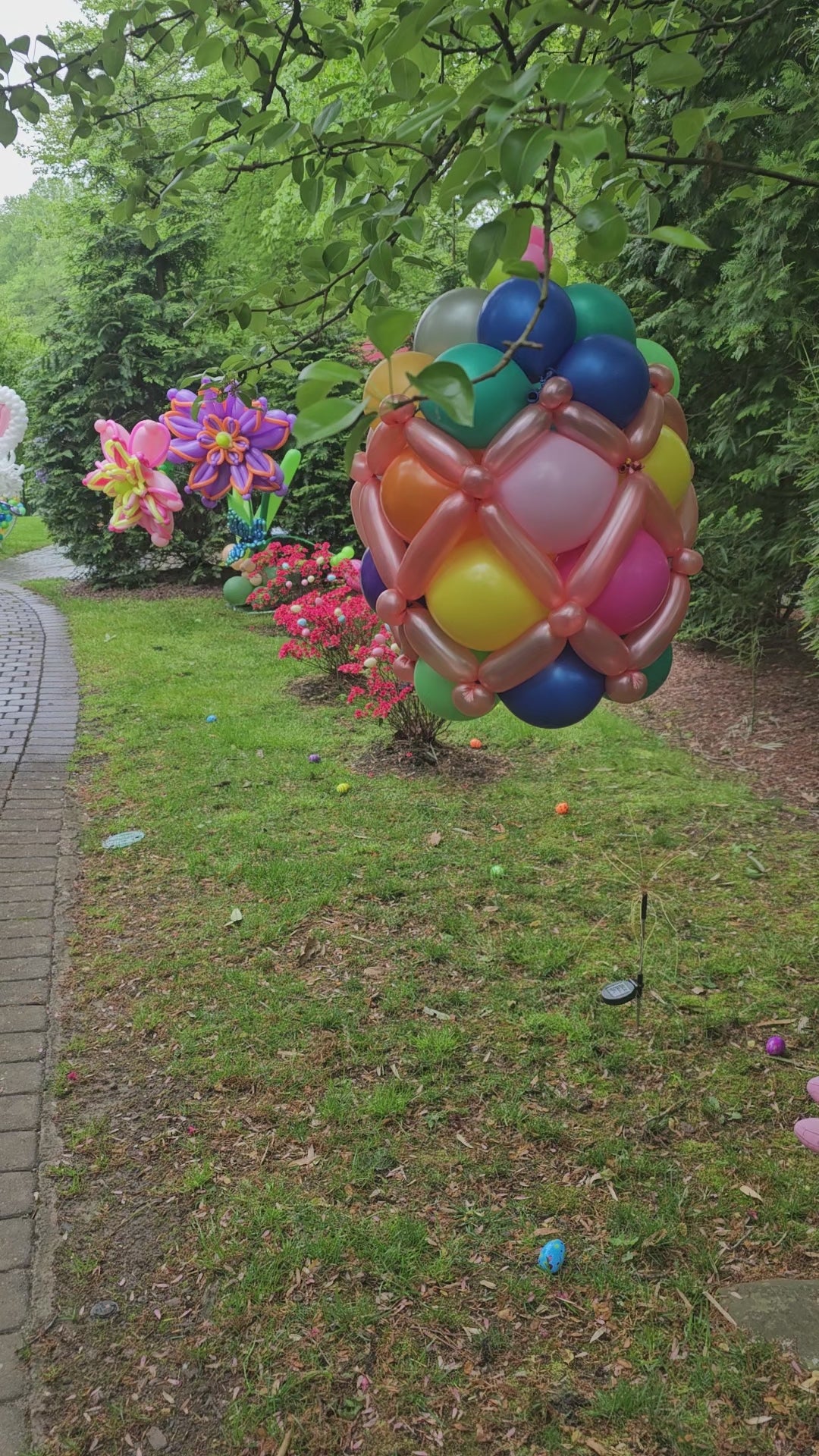 Easter Bunny Stand Custom Balloon Art Decor