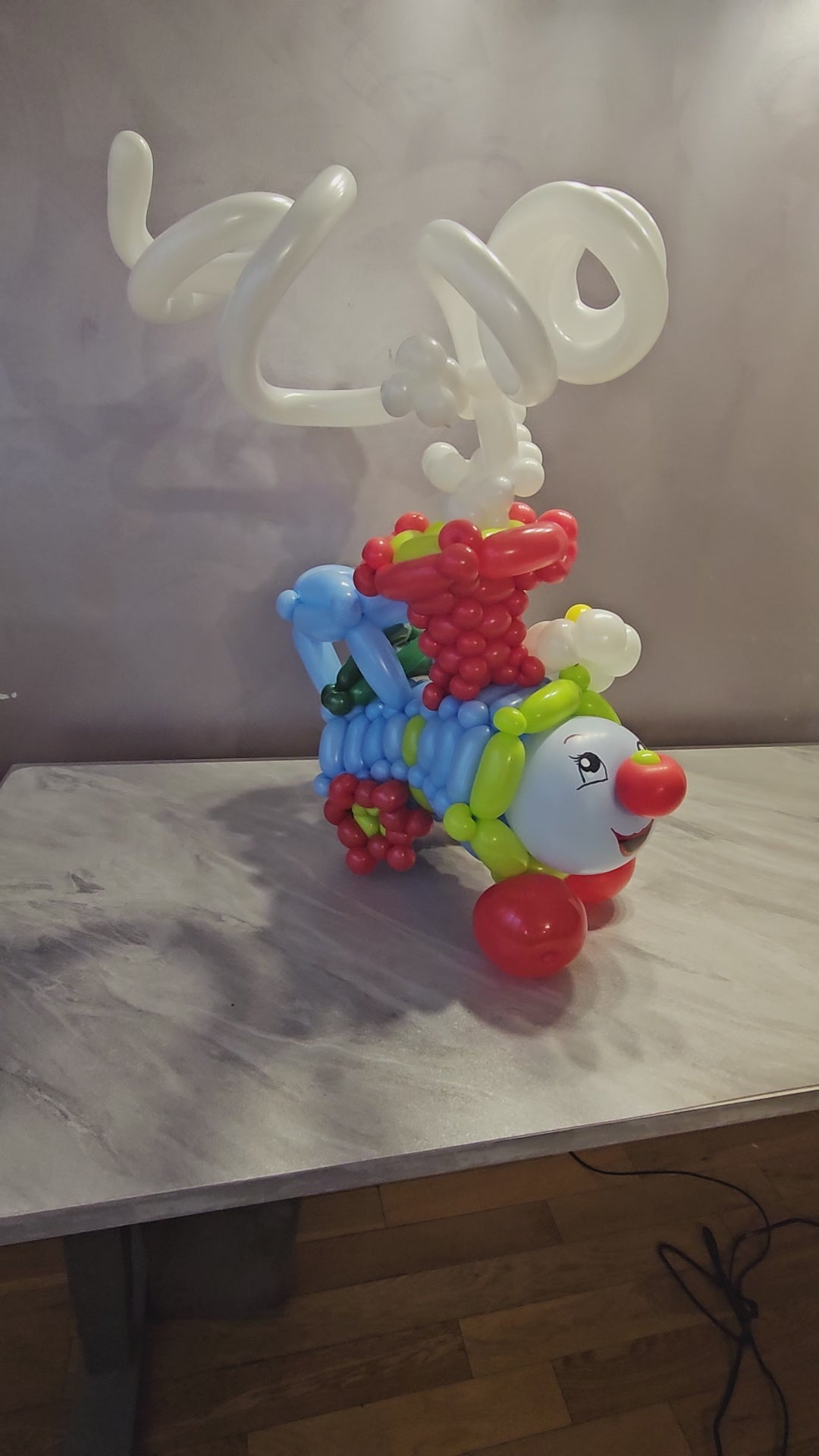 Baby Blue ChooChoo Train Custom Balloon Art Decor