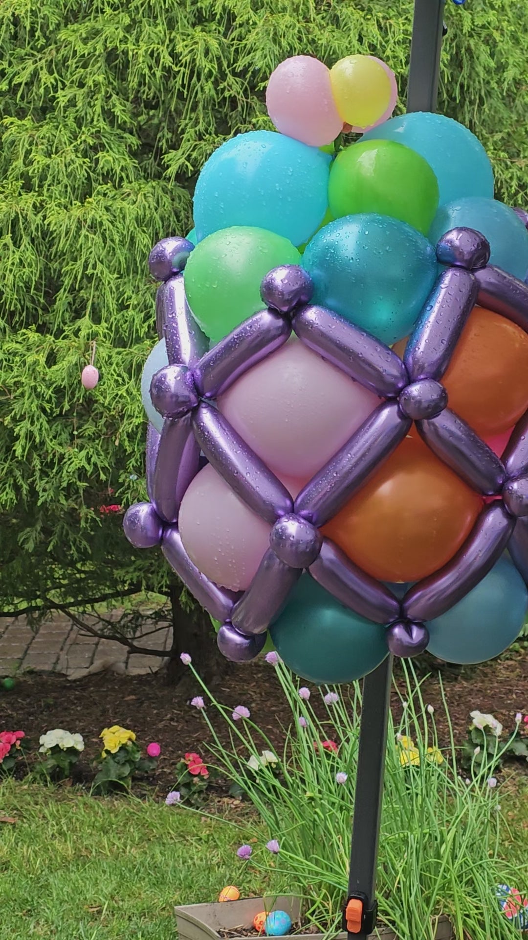 Easter Bunny Stand Custom Balloon Art Decor
