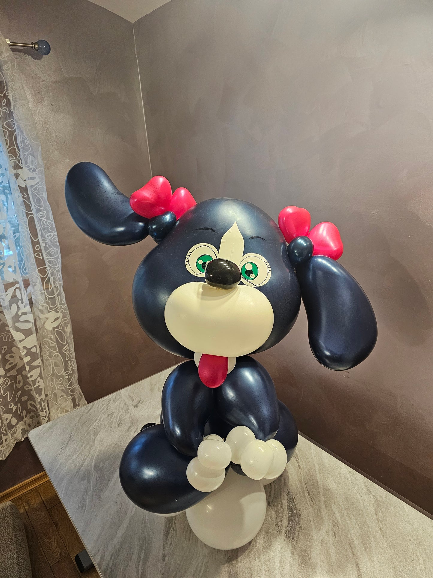 Midnight Blue Love Puppy Custom Balloon Art Decor