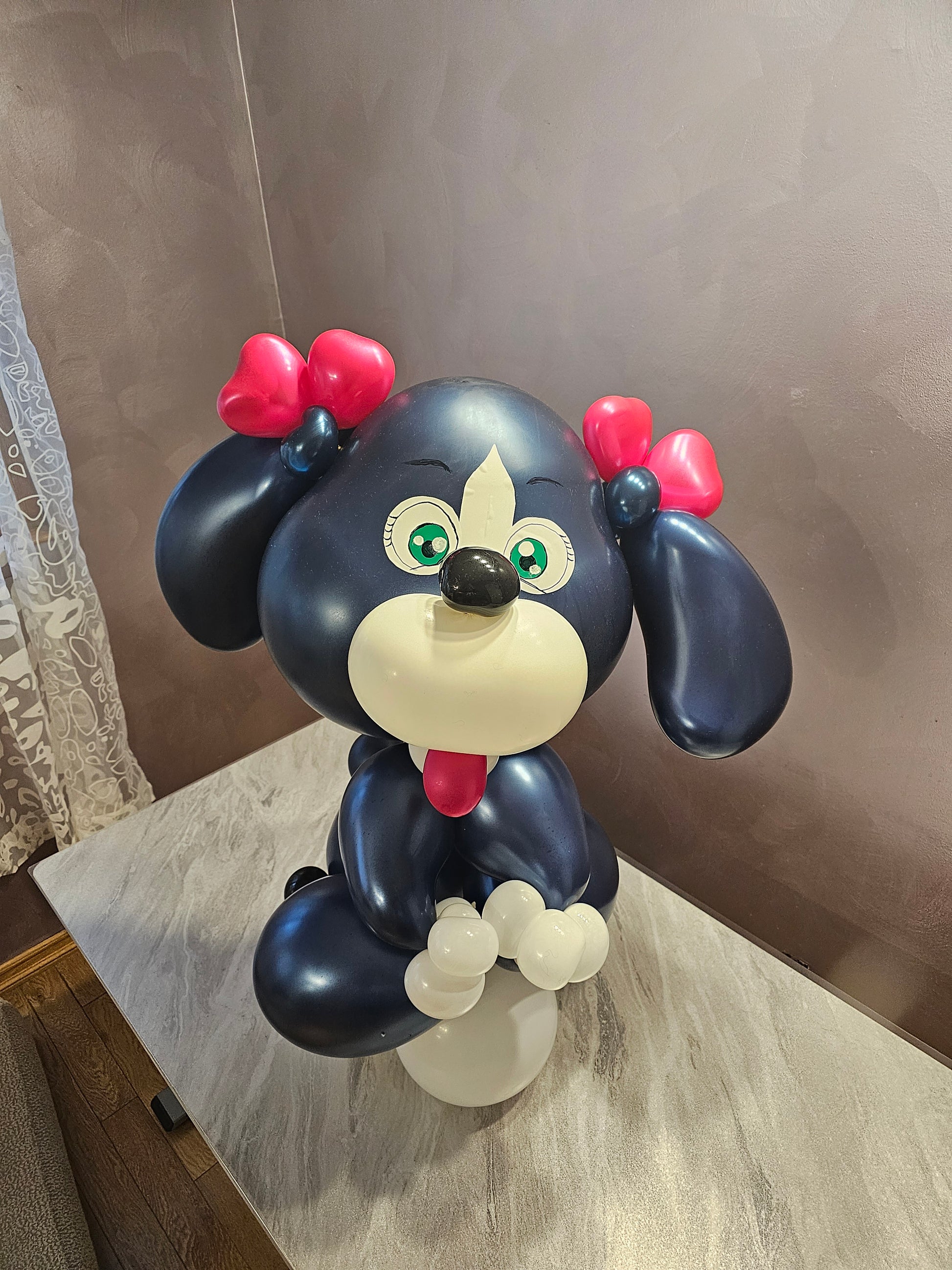 Midnight Blue Love Puppy Custom Balloon Art Decor